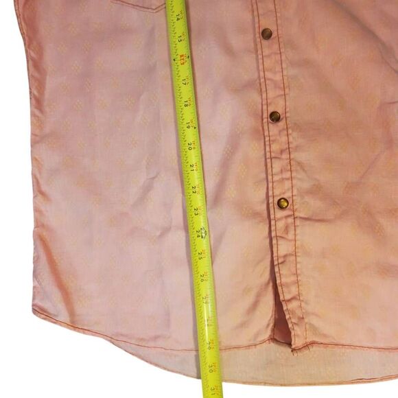 Mens Ryan Michael 100% Linen Pearl Snap Western Shirt Size L. - Picture 11 of 11